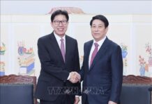 루옹끄엉 대통령, 부산시장 접견