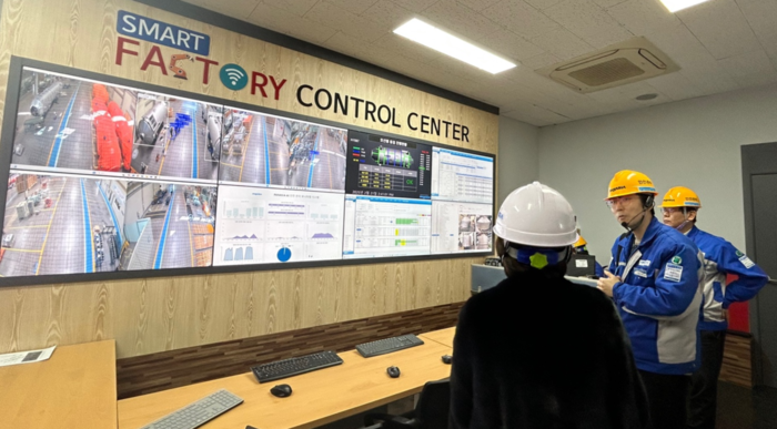 파나시아에서 진행한 조선기자재 공정용 AI·디지털트윈 혁신 서비스 실증 모습