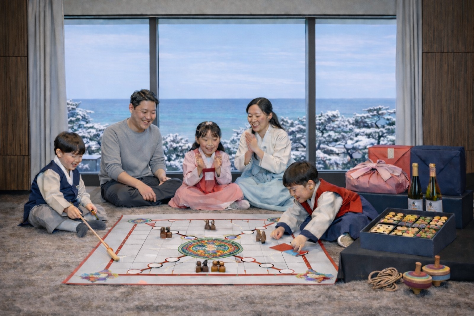 생성형 AI로 제작한 파라다이스 호텔 부산의 명절 풍경 이미지 사진제공 | 파라다이스 호텔 부산